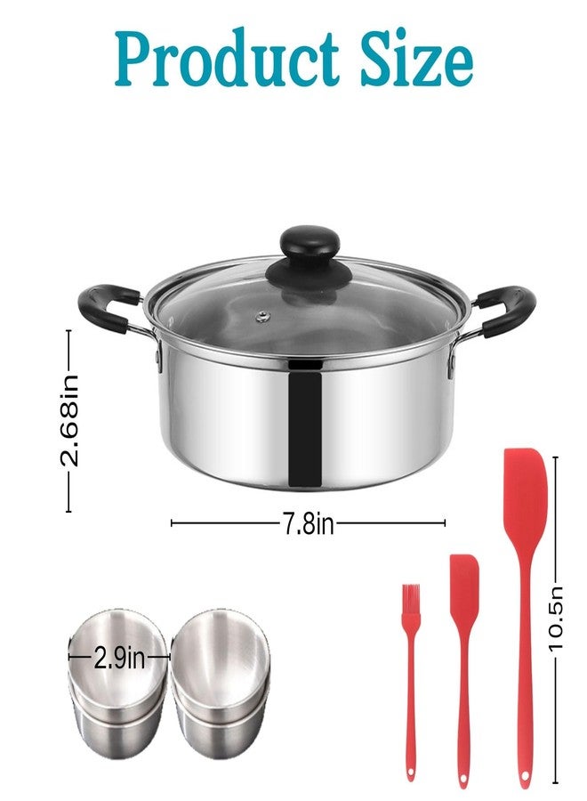 bangminda Egg Poacher Pan - 4 Poached Egg Cups, Poached Egg Cooker, Stainless Steel Egg Poaching Pan with Silicone Spatula - Image 4